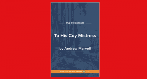 to his coy mistress pdf